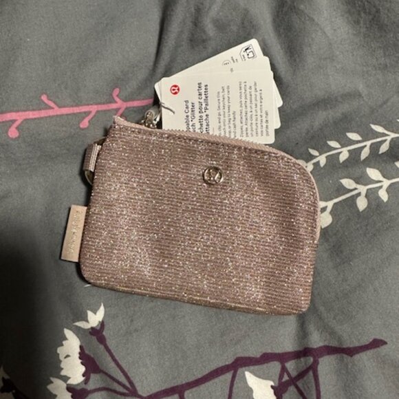lululemon athletica Handbags - NWT CHampagne pink gold clippable card pouch